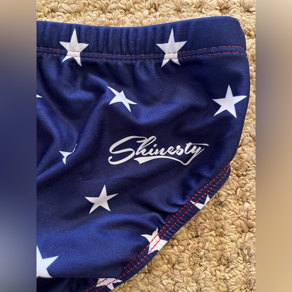 Shinesty Daytona Dong Sarong Speedo-style USA flag 🇺🇸 swim brief NWOT size L - Picture 2 of 5